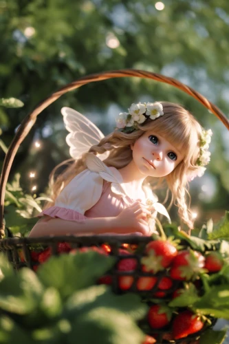 little girl fairy,garden fairy,child fairy,faery,fairy,fairies aloft,faerie,girl in a wreath,christmas angel,flower fairy,fairies,fairy queen,cupido (butterfly),children's christmas photo shoot,holly wreath,red berries,cherry branch,sweet cherries,cherries,fae