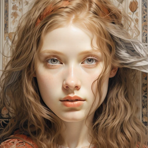 portrait of a girl,mystical portrait of a girl,fantasy portrait,girl portrait,young girl,jessamine,lilian gish - female,young woman,cinnamon girl,romantic portrait,faery,portrait of christi,vanessa cardui,fantasy art,gothic portrait,child portrait,portrait background,cloves schwindl inge,illustrator,fairy tale character