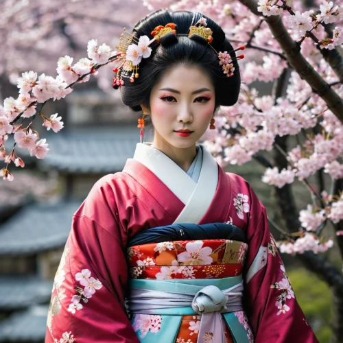 plum blossoms,hanbok,japanese woman,geisha girl,geisha,japanese cherry blossom,plum blossom,apricot blossom,korean culture,japanese cherry blossoms,cherry blossom japanese,the cherry blossoms,sakura blossom,japanese cherry,oriental princess,oriental girl,floral japanese,cherry blossom festival,japanese culture,cherry blossoms,Illustration,Japanese style,Japanese Style 13