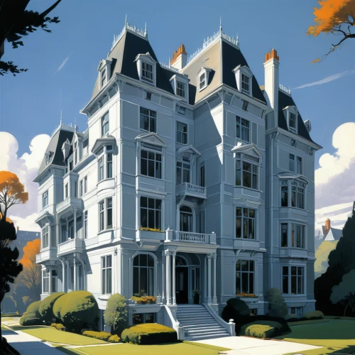 gleneagles hotel,facade painting,grand hotel,dunrobin,house painting,apartment building,chateau,north american fraternity and sorority housing,apartment house,bendemeer estates,dormitory,mansion,country hotel,manor,townhouses,castelul peles,apartments,beautiful buildings,château,luxury hotel,Conceptual Art,Sci-Fi,Sci-Fi 23