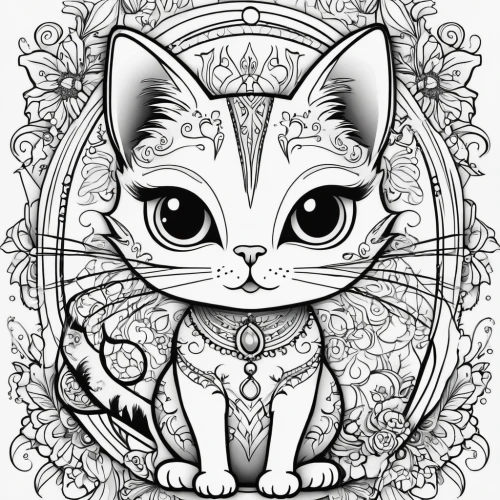 cat line art,coloring page,coloring pages,line art animal,line art animals,cat vector,coloring pages kids,drawing cat,doodle cat,cartoon cat,animal line art,line art wreath,eyes line art,coloring picture,line-art,cat drawings,line art,calico cat,scrapbook clip art,cat cartoon,Illustration,Abstract Fantasy,Abstract Fantasy 10