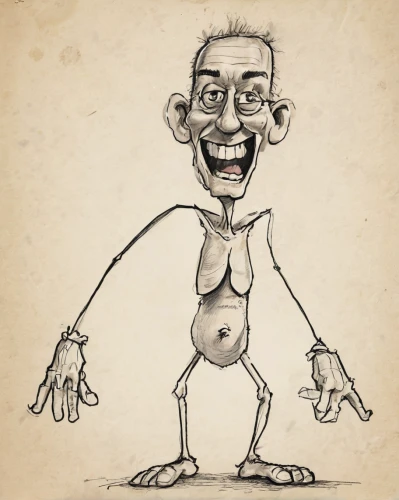 caricature,vintage drawing,puppet,frankenstein monster,caricaturist,gandhi,anthropomorphic,advertising figure,groucho marx,elderly man,string puppet,male poses for drawing,anthropomorphized,cartoonist,chimp,bapu,ventriloquist,wooden man,halloween frankenstein,hag,Illustration,Abstract Fantasy,Abstract Fantasy 23