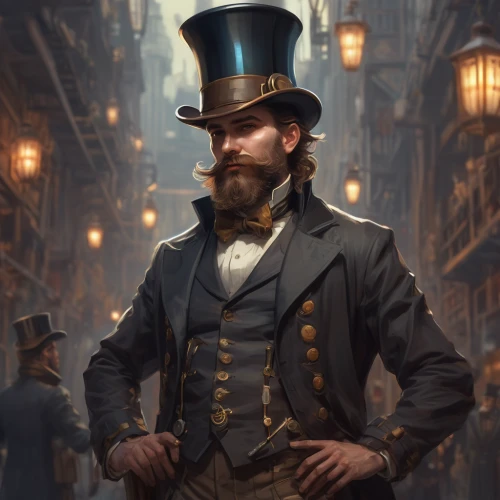 stovepipe hat,top hat,gentlemanly,game illustration,town crier,aristocrat,merchant,lincoln,admiral von tromp,gunfighter,apothecary,french digital background,banker,east indiaman,lincoln cosmopolitan,clockmaker,frock coat,historian,steampunk,uncle sam,Conceptual Art,Fantasy,Fantasy 01