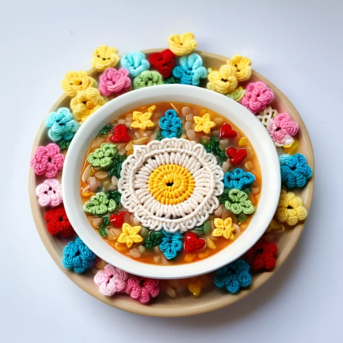 teacup arrangement,crochet pattern,flower bowl,flower mandalas,edible flowers,tea flowers,cake wreath,flower pot holder,flower tea,floral with cappuccino,embroidered flowers,water lily plate,flowers mandalas,yolk flower,bowl cake,cup and saucer,food styling,pineapple sprocket,decorative plate,dishcloth,Illustration,Japanese style,Japanese Style 02