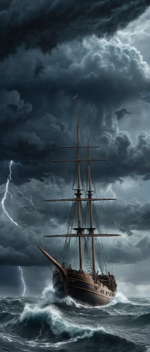 maelstrom,sea storm,barquentine,galleon,sea sailing ship,ghost ship,galleon ship,caravel,sailing ship,sail ship,sailer,steam frigate,trireme,sea fantasy,shipwreck,sloop-of-war,east indiaman,tallship,windjammer,sailing vessel,Conceptual Art,Fantasy,Fantasy 33