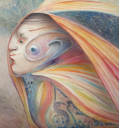 girl with a wheel,mystical portrait of a girl,girl with a dolphin,shirakami-sanchi,shamanic,little girl in wind,psychedelic art,capricorn mother and child,woman thinking,heliosphere,opal,cosmos wind,aglais io,astral traveler,girl in a long,praying woman,cosmic eye,eye butterfly,shamanism,siren,Common,Common,Natural