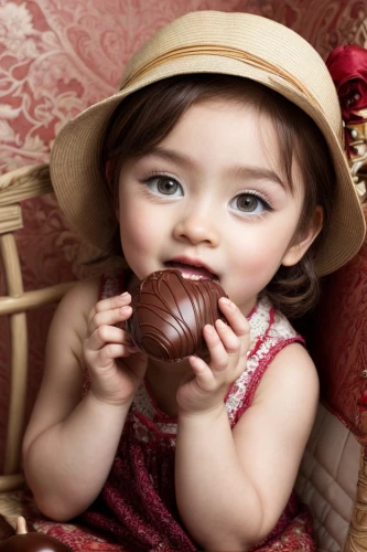 chocolate cupcake,chocolatier,chocolate truffle,chocolate ice cream,chocolate candy,girl wearing hat,brown hat,cute baby,chocolate,ice cream chocolate,chocolates,babycino,cocoa solids,bowl of chocolate,chocolate pudding,holding a coconut,chocolate cake,baby & toddler clothing,chocolate daisy,cocoa powder,Common,Common,Natural