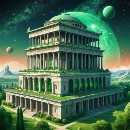 artemis temple,ancient city,the ancient world,ancient roman architecture,neoclassical,observatory,ancient house,italy colosseum,ancient buildings,utopian,marble palace,classical architecture,patrol,coliseo,tower of babel,ancient civilization,anahata,panopticon,ancient rome,planetarium,Conceptual Art,Sci-Fi,Sci-Fi 30