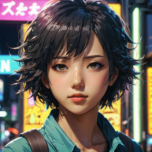 noodle image,shibuya,hong,hinata,cg artwork,portrait background,shibuya crossing,ganai,girl portrait,yang,jin deui,ren,game illustration,shinjuku,nikko,game art,world digital painting,vector girl,noodle,hk,Illustration,Paper based,Paper Based 16