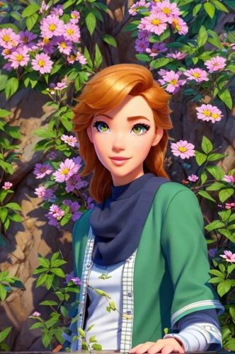 princess anna,girl in flowers,girl picking flowers,marguerite,jasmine blossom,flower painting,spring background,flower background,vanessa (butterfly),merida,flora,lilly of the valley,nora,jasmine,girl in the garden,rapunzel,springtime background,hanbok,holding flowers,beautiful girl with flowers,Common,Common,Cartoon