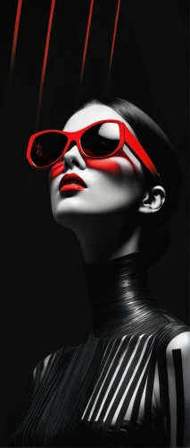 cyber glasses,eyewear,blindfold,dita,blindfolded,persona,sunglasses,shades,sunglass,cyber,futuristic,anaglyph,spectacle,masquerade,red matrix,geisha,spy,augmented,geisha girl,photomanipulation