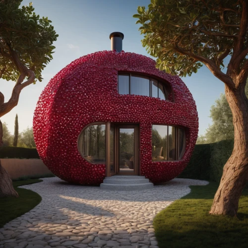 cubic house,cube house,home of apple,strawberry tree,pomegranate,3d rendering,3d render,insect house,beautiful home,ball cube,house pineapple,red tomato,round hut,tree house,a tomato,wine house,private house,fruit tree,red apple,wine growing,Photography,General,Natural