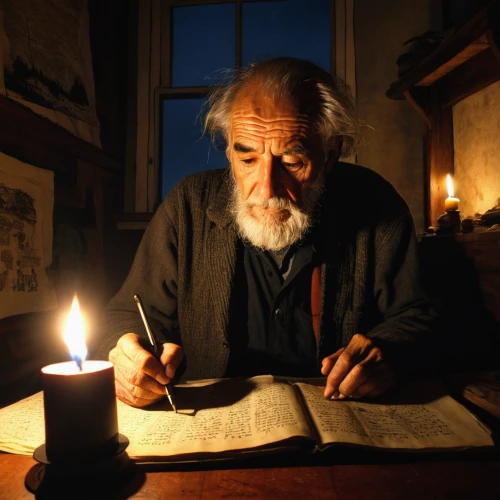 persian poet,drawing with light,candlemaker,elderly man,learn to write,the abbot of olib,biblical narrative characters,homeopathically,scholar,jrr tolkien,italian painter,calligraphy,the first sunday of advent,to write,benediction of god the father,reading magnifying glass,the third sunday of advent,leonardo devinci,the local administration of mastery,rabbi,Conceptual Art,Fantasy,Fantasy 08