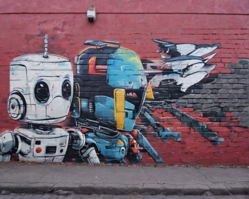 mecha,shoreditch,robots,droids,r2-d2,mech,droid,robotic,brooklyn street art,mural,graf-zepplin,graffiti art,grafitti,graffiti,bb8-droid,belfast,r2d2,robotics,robot,robot in space,Conceptual Art,Fantasy,Fantasy 20