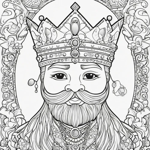 coloring page,coloring pages,line-art,coloring pages kids,line art,hand-drawn illustration,coloring picture,king crown,viking,office line art,lokportrait,dwarf,star line art,line drawing,king caudata,coloring book for adults,mono line art,lineart,vector illustration,odin,Illustration,Abstract Fantasy,Abstract Fantasy 10