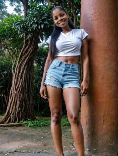 kandy,in the park,concrete chick,jean shorts,cassava,oases,outside,damiana,sigiriya,outdoor,botanical gardens,beira mar,header,social,rapa rosie,coconut grove,walk in a park,outdoors,concrete background,greenery