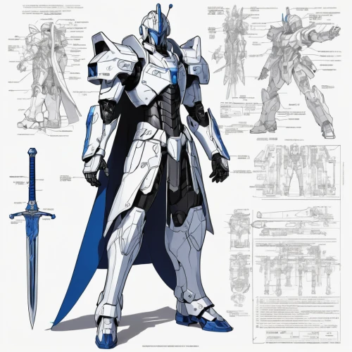 knight armor,male character,dragoon,iron blooded orphans,concept art,drg,armored,knight,crusader,excalibur,mg f / mg tf,bolt-004,king sword,figure of justice,mg j-type,costume design,armor,armored animal,knight star,sigma,Unique,Design,Blueprint