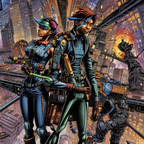 sci fiction illustration,cyberpunk,pathfinders,construction workers,roofers,birds of prey,birds of prey-night,marvel comics,comic book,patrols,storm troops,comic books,welders,game illustration,valerian,two-way radio,workers,sci fi,three d,steampunk,Common,Common,Film
