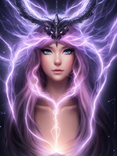 medusa,zodiac sign libra,libra,malva,sorceress,fantasy portrait,cynara,the enchantress,violet head elf,goddess of justice,fantasy woman,zodiac sign gemini,fantasy art,medusa gorgon,priestess,purple,la violetta,star mother,amethyst,fae,Game&Anime,Manga Characters,Aurora