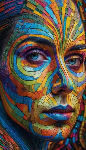 bodypainting,multicolor faces,body painting,neon body painting,bodypaint,woman's face,woman face,psychedelic art,glass painting,woman sculpture,colourful pencils,painting technique,body art,kaleidoscope art,colorful spiral,boho art,head woman,color pencils,women's eyes,fabric painting
