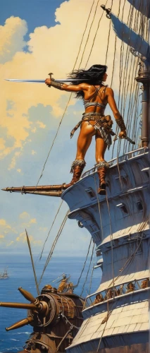 hellenistic-era warships,barquentine,carrack,galleon,trireme,caravel,seafaring,galleon ship,east indiaman,three masted,windjammer,wind warrior,sloop-of-war,full-rigged ship,naval battle,sail ship,pirates,sailer,mariner,victory ship,Illustration,American Style,American Style 07