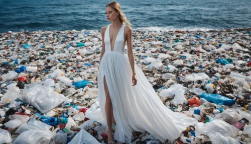 ocean pollution,plastic waste,trash the dres,girl in white dress,girl in a long dress,recycling world,dead bride,plastic,flotsam,plastic bottles,trash land,the pollution,cape gannet,waste collector,waste separation,white winter dress,pollution,crimea,gannet,flotsam and jetsam,Photography,General,Natural