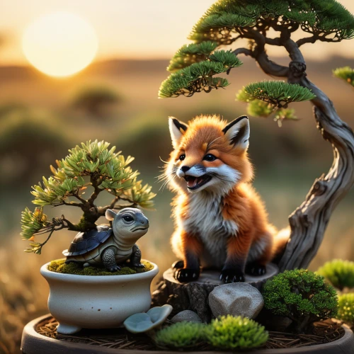 adorable fox,cute fox,little fox,garden-fox tail,child fox,bonsai,fox stacked animals,a fox,bonsai tree,whimsical animals,fox,desert fox,tea zen,swift fox,foxes,cute animals,maple bonsai,red panda,fox with cub,pomeranian,Photography,General,Natural