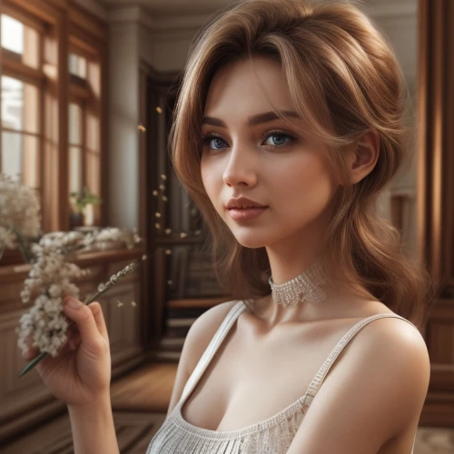 romantic portrait,elegant,romantic look,girl portrait,fantasy portrait,bylina,elegance,natural cosmetic,jewelry,angelica,cinderella,vintage girl,portrait of a girl,enchanting,flora,young woman,beautiful girl with flowers,portrait background,young girl,diamond jewelry,Common,Common,Photography