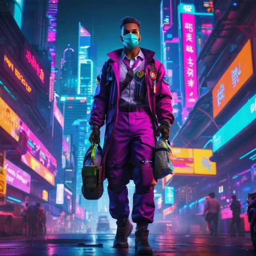 cyberpunk,80s,80's design,neon human resources,man in pink,futuristic,ultraviolet,magenta,sci fiction illustration,electro,terminator,3d man,neon,star-lord peter jason quill,cyber,purple,pink-purple,cyber glasses,cg artwork,sci-fi,Conceptual Art,Sci-Fi,Sci-Fi 26
