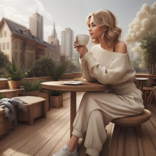 woman drinking coffee,tea zen,parisian coffee,blonde woman reading a newspaper,woman at cafe,coffee tea illustration,cappuccino,blue jasmine,world digital painting,drinking coffee,coffee break,marilyn monroe,tea drinking,a glass of wine,darjeeling,digital painting,woman with ice-cream,coffee background,woman eating apple,woman sitting,Common,Common,Natural