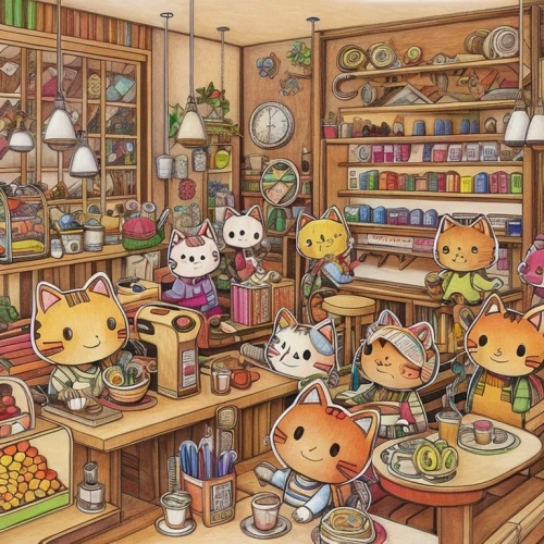 cat's cafe,kitchen shop,watercolor cafe,pet shop,watercolor tea shop,doll kitchen,kitchen,cafe,sewing room,the coffee shop,gift shop,cat supply,soap shop,dog cafe,hamster shopping,bakery,tea party cat,tearoom,sewing factory,japanese items,Common,Common,None