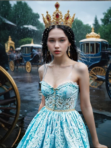 cinderella,princess sofia,miss circassian,quinceañera,quinceanera dresses,tiara,princess crown,hoopskirt,fairy queen,celtic queen,girl in a historic way,diadem,queen crown,a princess,a girl in a dress,girl in a long dress,tiana,summer crown,fairy tale character,blue dress