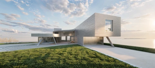 dunes house,cubic house,modern house,modern architecture,3d rendering,cube house,archidaily,glass facade,cube stilt houses,render,frame house,smart house,exposed concrete,modern building,futuristic art museum,dune ridge,futuristic architecture,contemporary,residential house,model house