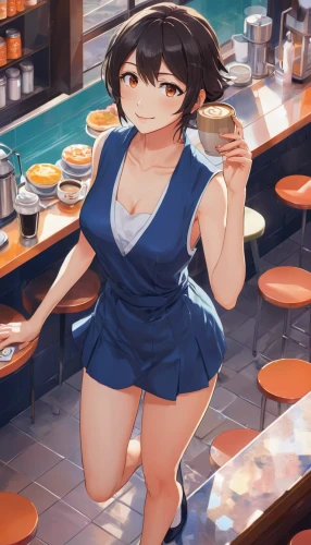 honmei choco,coffee background,waitress,烧乳鸽,barista,pandesal,deli,milk tea,dorayaki,burgers,pizza service,izakaya,fastfood,cafe,darjeeling tea,honolulu,himuto,red robin,jiaozi,bubble tea,Illustration,Japanese style,Japanese Style 06