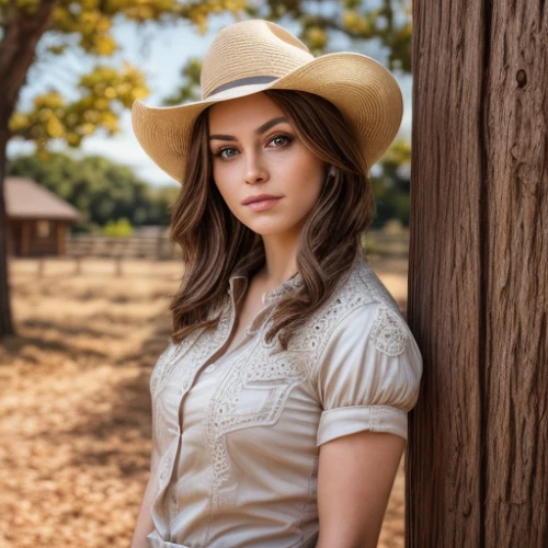 countrygirl,farm girl,brown hat,cowgirl,southern belle,cowboy hat,country style,girl wearing hat,straw hat,leather hat,country dress,cowgirls,women's hat,the hat-female,country song,country-western dance,farmer,country,farmworker,farm set,Material,Material,Walnut