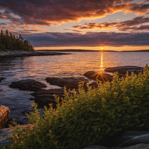 maine,lake superior,bar harbor,incredible sunset over the lake,coast sunset,split rock,duluth,upper michigan,ontario,hd wallpaper,shoreline,vancouver island,full hd wallpaper,evening lake,quebec,norway coast,landscape photography,newfoundland,sunset glow,scandinavia,Photography,General,Natural