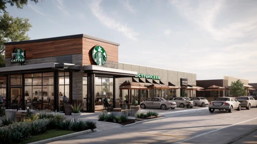 starbucks,crown render,3d rendering,frappé coffee,foster city,palo alto,cloverleaf,render,oakville,new housing development,bucks,outdoor dining,newly constructed,shopping center,the coffee shop,1955 montclair,coffee zone,parking lot under construction,awnings,store fronts