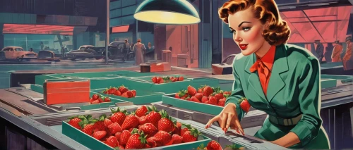 strawberries,fruit market,fruit stands,grocer,fruit stand,strawberry,greengrocer,salad of strawberries,yoghurt production,food processing,maraschino,supermarket,virginia strawberry,quark raspberries,farmer's market,strawberry jam,market,strawberry pie,produce,strawberries falcon,Illustration,Retro,Retro 12