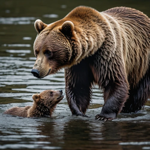 brown bears,brown bear,bear kamchatka,kodiak bear,grizzlies,bear cubs,grizzly bear,grizzly cub,great bear,ice bears,mother and infant,bears,bear market,bear guardian,black bears,motherhood,mothers love,baby bathing,cute bear,grizzly,Photography,General,Natural