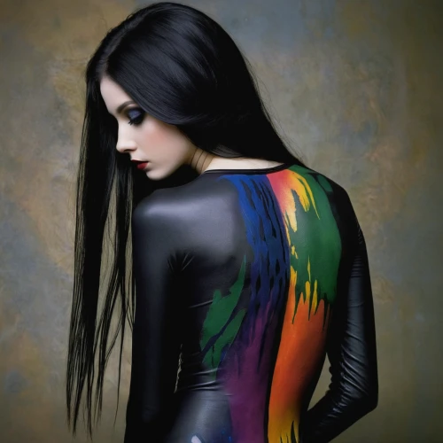 bodypainting,body painting,bodypaint,neon body painting,body art,bird of paradise,prismatic,color feathers,butterfly wings,photo session in bodysuit,rainbow waves,iridescent,rainbow pattern,silk,rainbow butterflies,bodysuit,fantasy art,leotard,airbrushed,prism