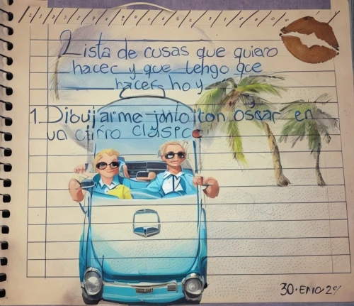 tjotter,blue jasmine,guestbook,notebook,licenses,todo-lists,diary,grama,driving school,daimler,do cuba,journal,vw beetle,the cuban police,plan a,summer holidays,volkswagen beetle,mexican calendar,notepad,vintage notebook,Common,Common,Game