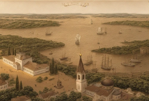 venetian lagoon,constantinople,moritzburg castle,moritzburg palace,lake neuchâtel,regatta,port on the danube,bird's-eye view,sanssouci,danube,vizcaya,danube bank,19th century,panoramic landscape,lübeck,hallia venezia,mainau,hanseatic city,potsdam,encarte,Architecture,Urban Planning,Aerial View,Urban Design