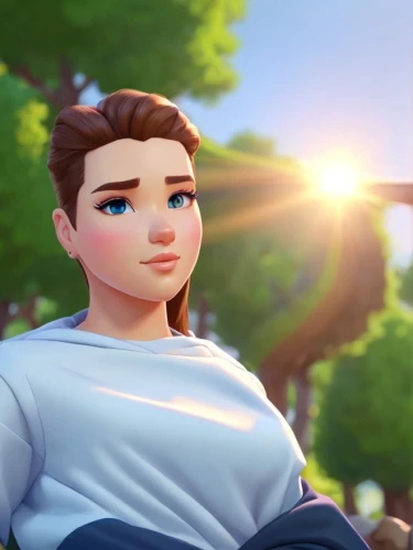 natural cosmetic,princess leia,kosmea,kim,mulan,pam trees,character animation,background bokeh,3d model,joan of arc,tiana,lady medic,she,cg artwork,pompadour,the face of god,spy visual,the eyes of god,tracer,ken,Common,Common,Cartoon