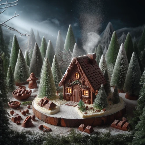 house in the forest,christmas landscape,miniature house,the gingerbread house,fairy house,winter house,gingerbread house,christmas village,winter village,christmas town,gingerbread houses,christmas scene,christmas manger,christmas house,log cabin,christmas crib figures,little house,witch's house,dolls houses,christmas mock up