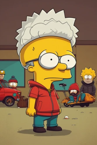 bart,simson,homer,homer simpsons,mayor,granny,pensioner,retro cartoon people,chowder,old person,roadster,bobby-car,herring family,elderly man,old woman,grandparent,geppetto,elderly person,aging icon,popeye,Conceptual Art,Fantasy,Fantasy 09