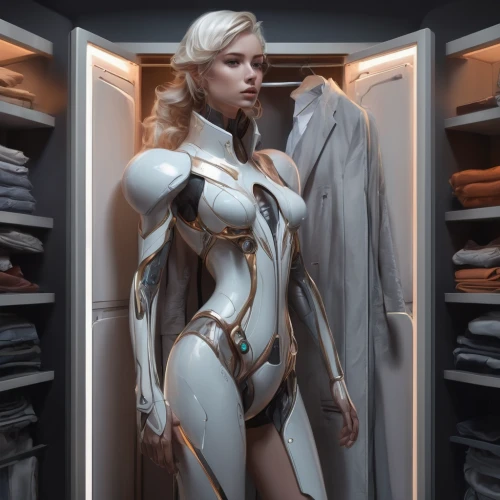 dry cleaning,women's clothing,suit of the snow maiden,walk-in closet,protective suit,clothing,sci fiction illustration,clothes,white clothing,latex clothing,wardrobe,bridal clothing,dressmaker,clothe,wedding suit,imperial coat,cg artwork,artist's mannequin,advertising clothes,see-through clothing,Conceptual Art,Fantasy,Fantasy 01