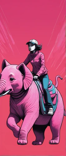 pink elephant,pink vector,elephant ride,color rat,pink background,pink panther,pachyderm,the pink panther,man in pink,digital nomads,digiart,pink double,game illustration,pink cat,pink quill,bison,piggybank,rhino,anteater,anthropomorphized animals,Art,Artistic Painting,Artistic Painting 34