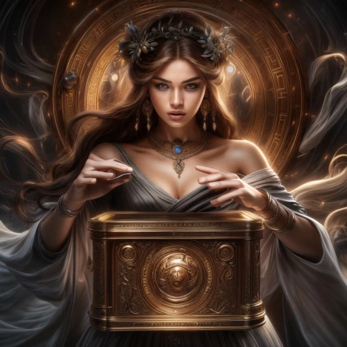 sorceress,priestess,divination,zodiac sign libra,the enchantress,magic grimoire,clockmaker,fantasy art,fantasy portrait,mystical portrait of a girl,fantasy picture,justitia,watchmaker,fortune teller,time spiral,horoscope libra,goddess of justice,cybele,metatron's cube,zodiac sign gemini,Common,Common,Natural