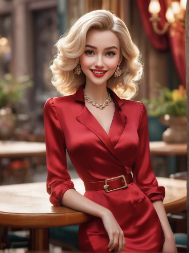 woman at cafe,waitress,marilyn monroe,red dahlia,maraschino,barista,retro woman,marylyn monroe - female,vintage woman,lady in red,man in red dress,female doll,christmas woman,retro women,fashion vector,women fashion,woman drinking coffee,blonde girl with christmas gift,blonde woman,retro girl,Photography,Fashion Photography,Fashion Photography 03