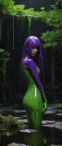 rusalka,background ivy,swamp iris,violet head elf,swamp,violet,frog background,three-lobed slime,nightshade plant,slime,lily pad,dryad,ipê-purple,viola,3d render,bayou,deadly nightshade,aquatic herb,forest moss,in the forest,Art,Artistic Painting,Artistic Painting 34